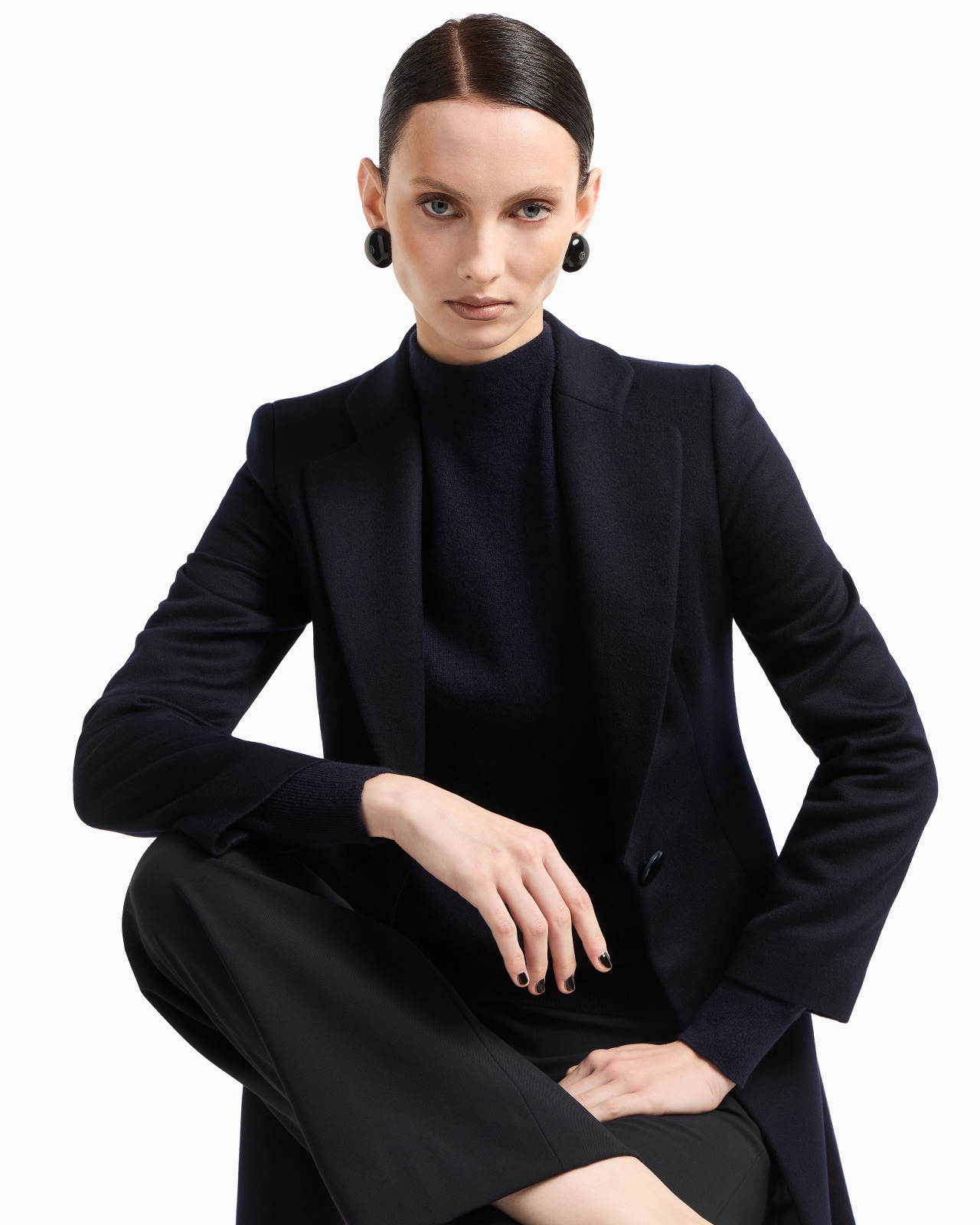 Pure cashmere mock-neck jumper - 6