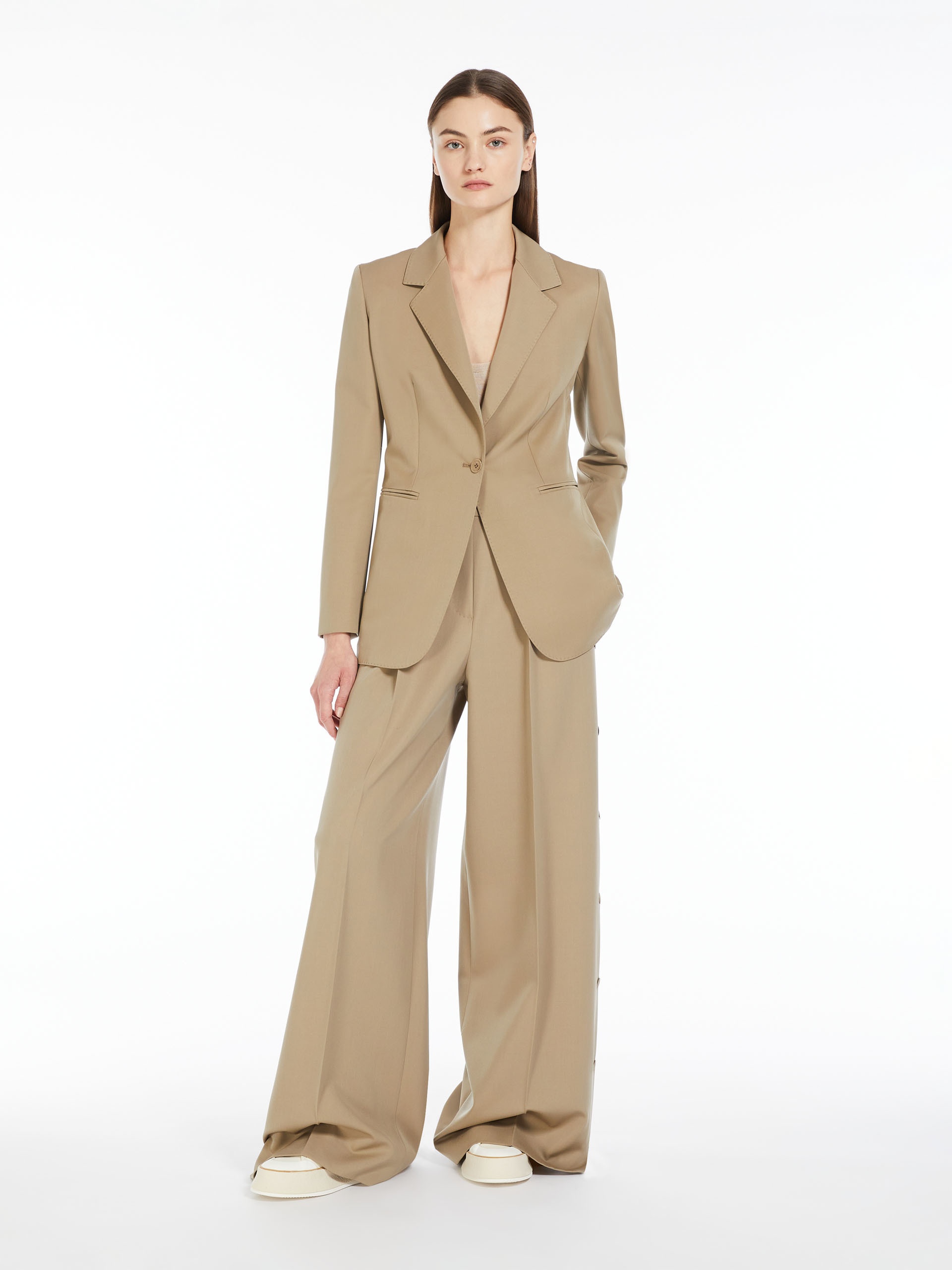 SANDALO Wool and mohair semi-fitted blazer - 2