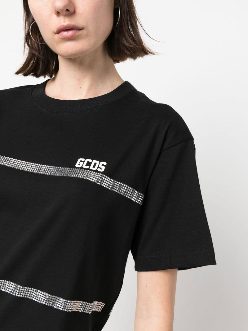 rhinestone-striped T-shirt 5