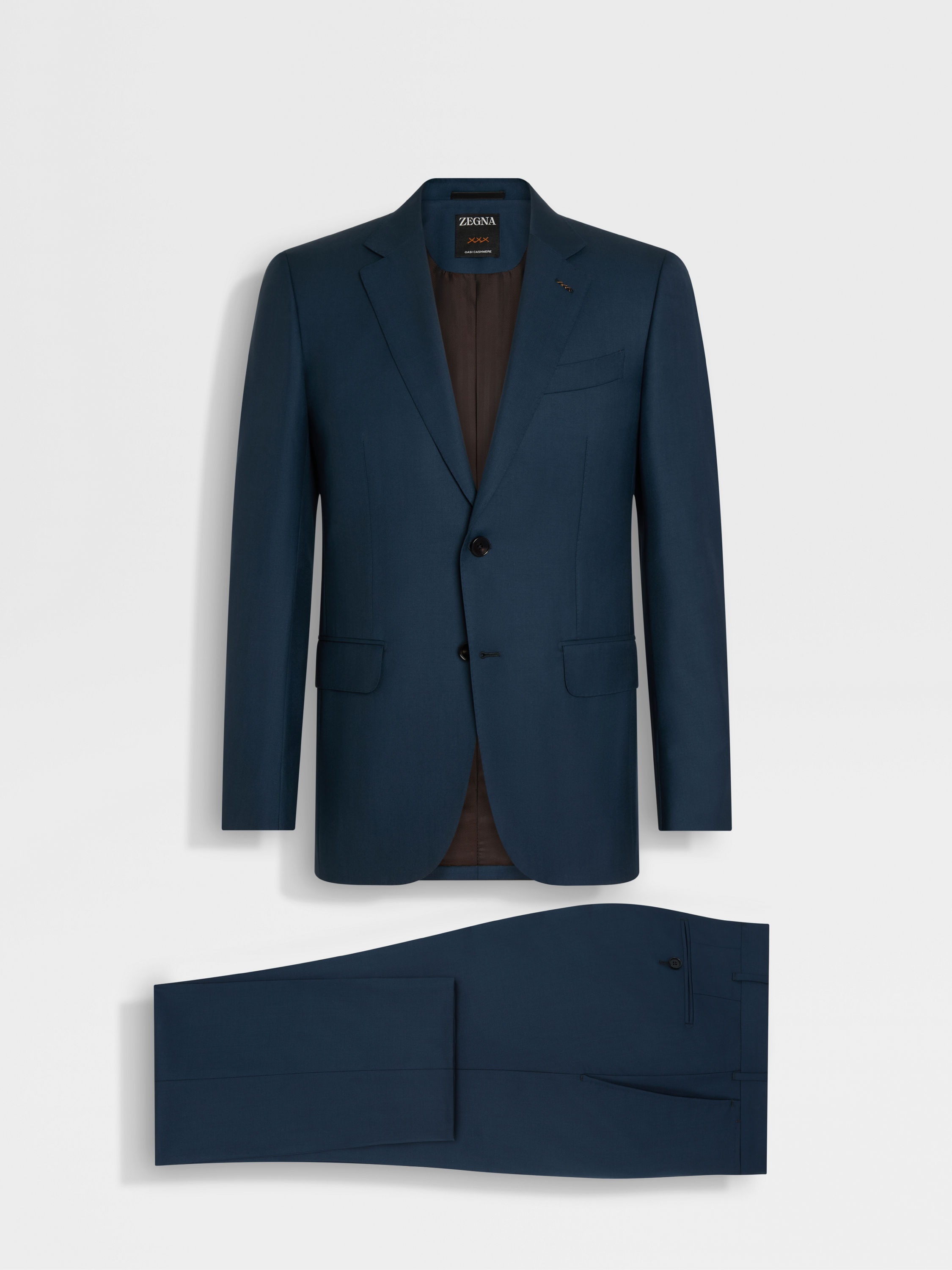 DARK TEAL BLUE OASI CASHMERE SUIT - 2