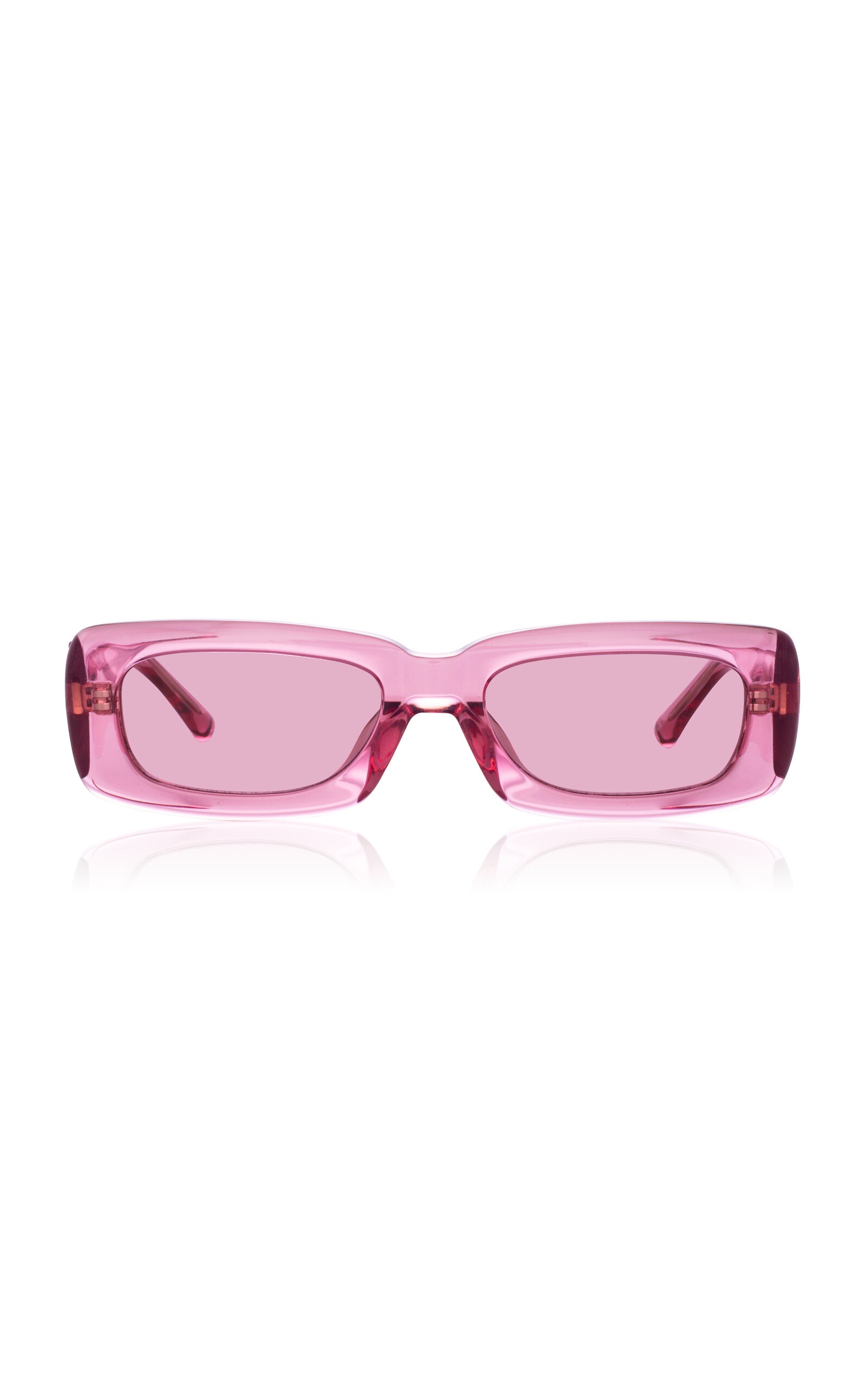 Mini Marfa Square-Frame Acetate Sunglasses pink - 1