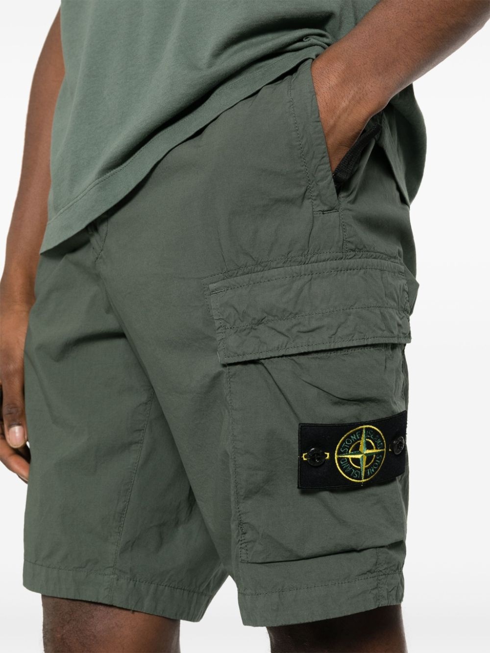 taffeta cargo shorts - 5
