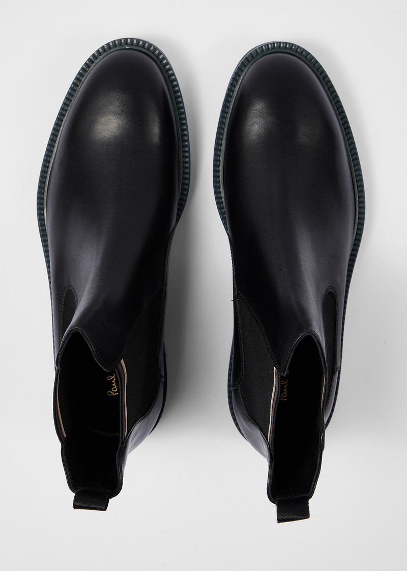 Black Leather 'Argo' Boots 3