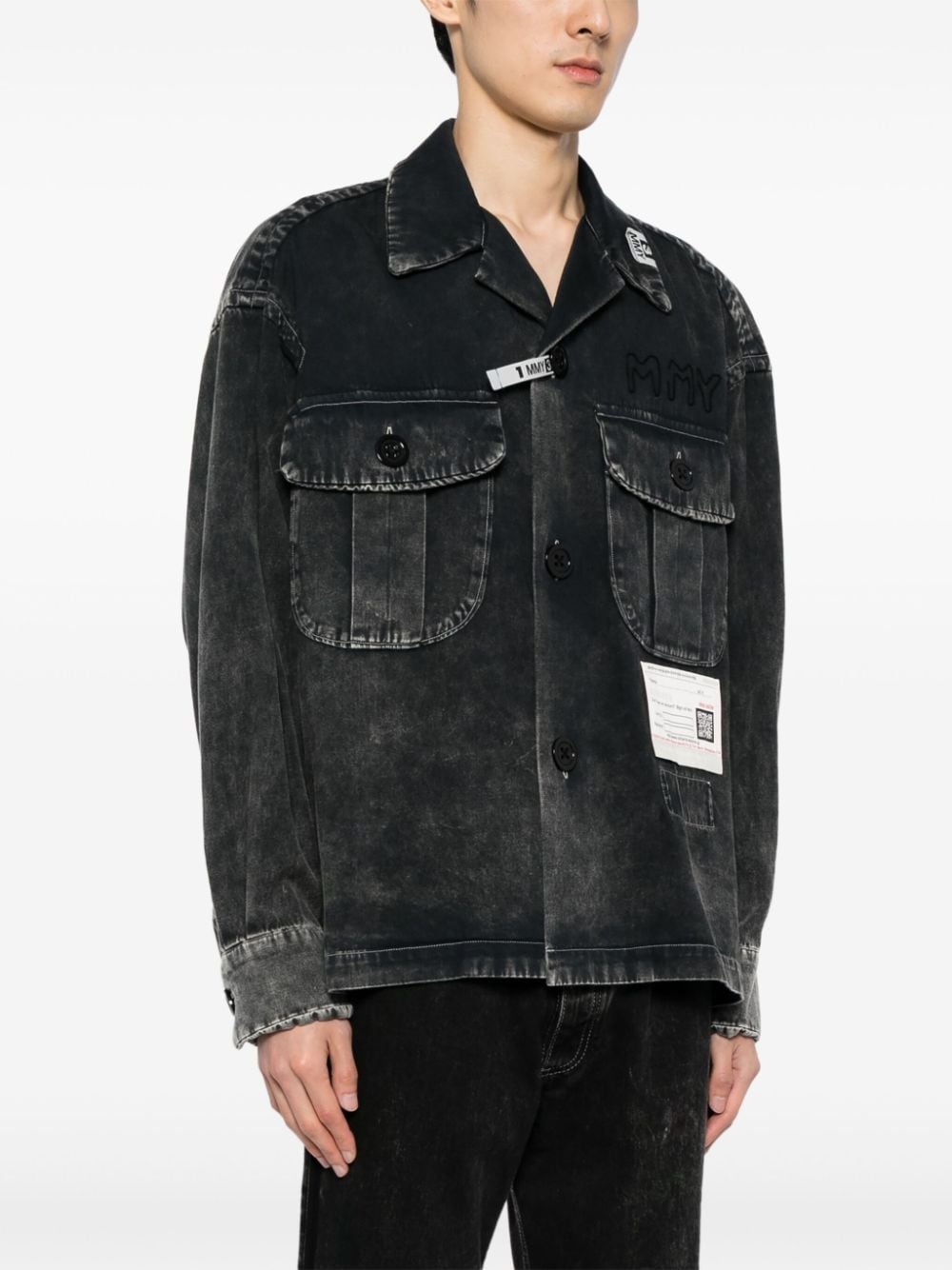 faded-effect denim shirt - 3