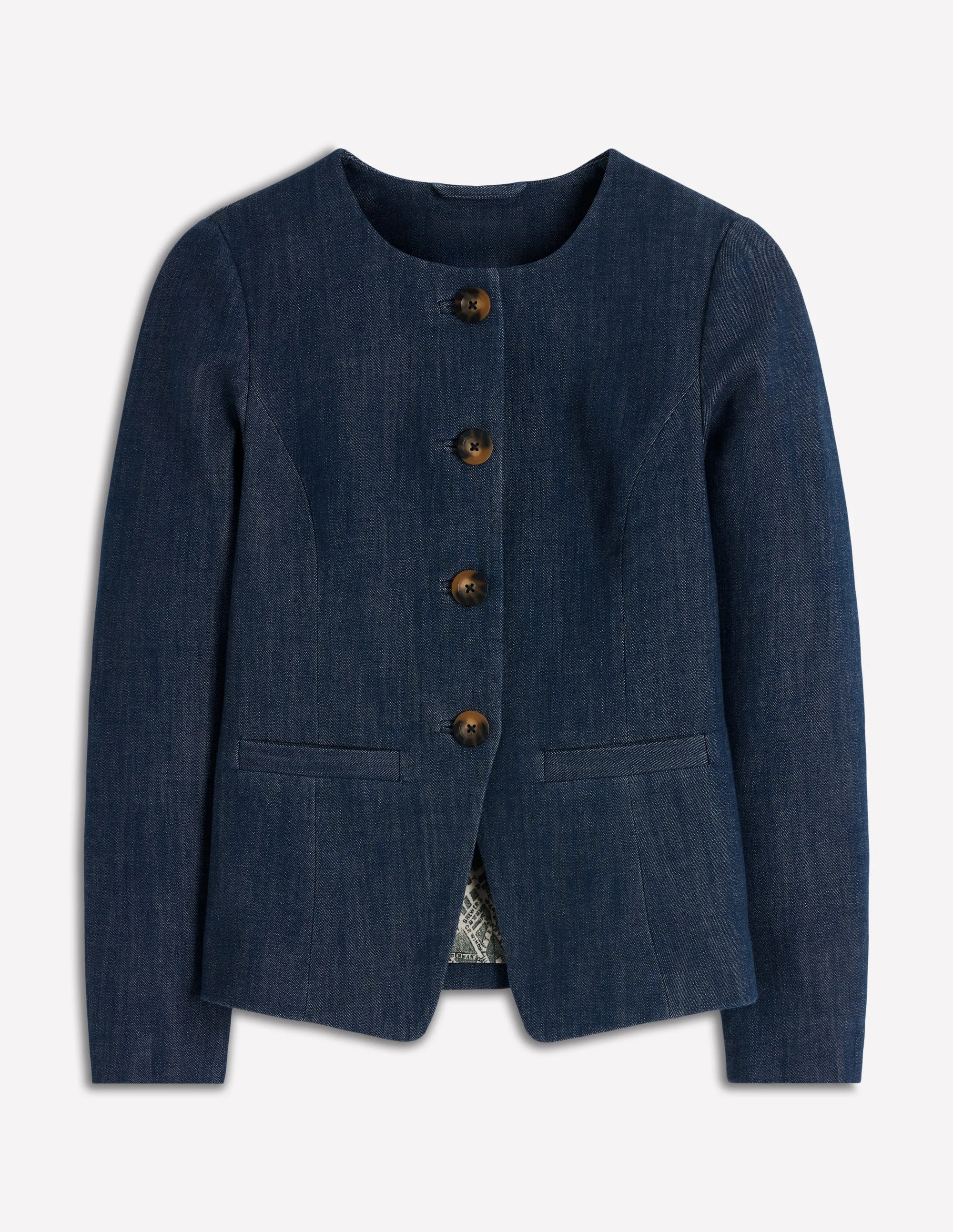 Hampstead Cotton Twill Blazer-Navy - 1