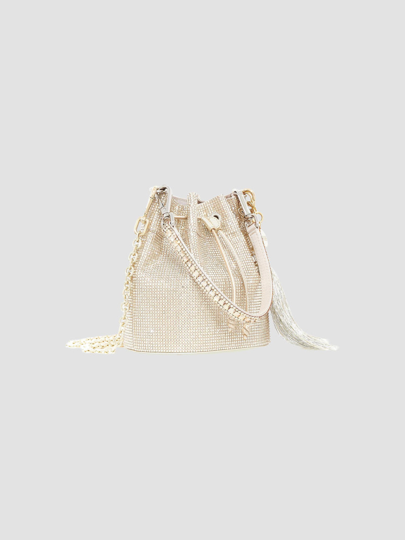 Women's Piper Crystal-Embellished Bucket Bag - Silver Rhine 3