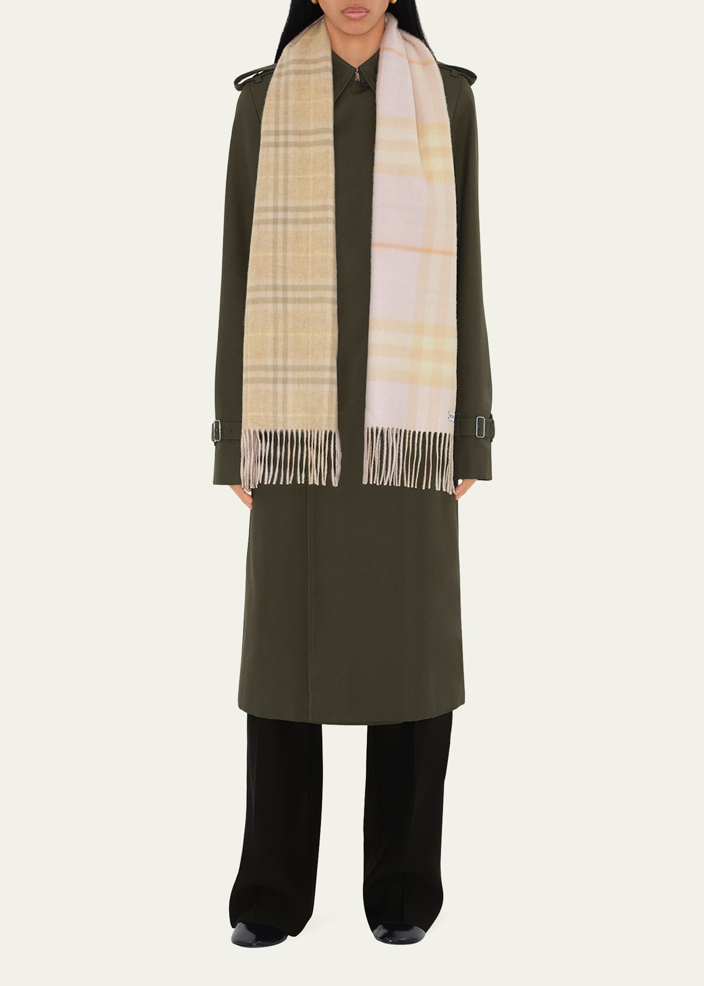 Reversible Giant Check Cashmere Scarf - 2