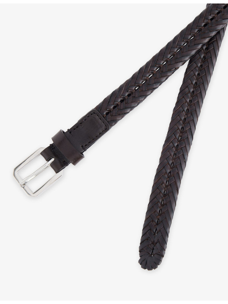 TOM FORD Woven Leather Bevelled-Buckle Belt outlook