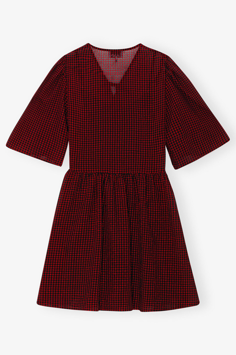 레드 쉐어 TIE STRING WRAP DRESS 6