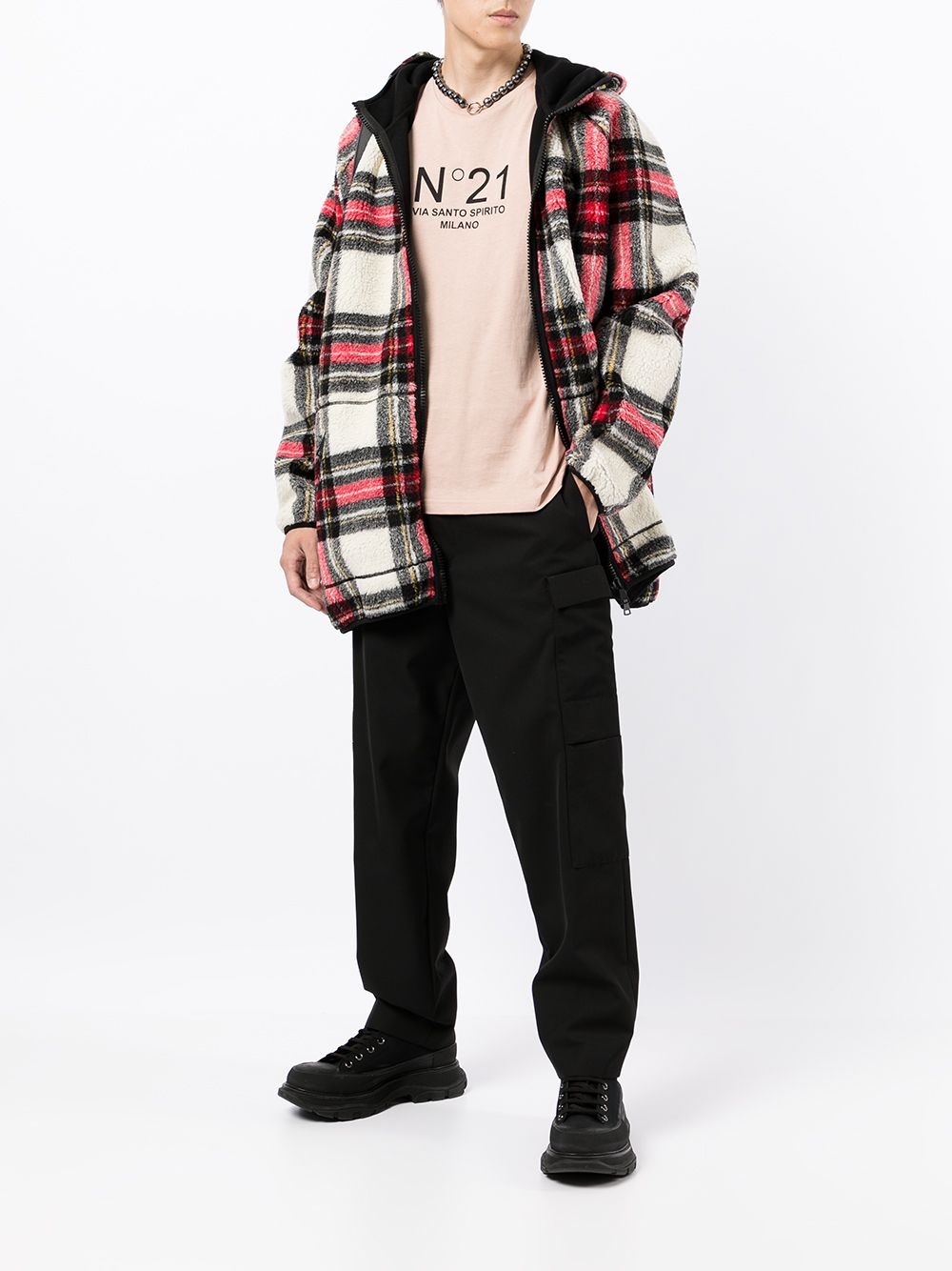 zip-front plaid shirt jacket - 2