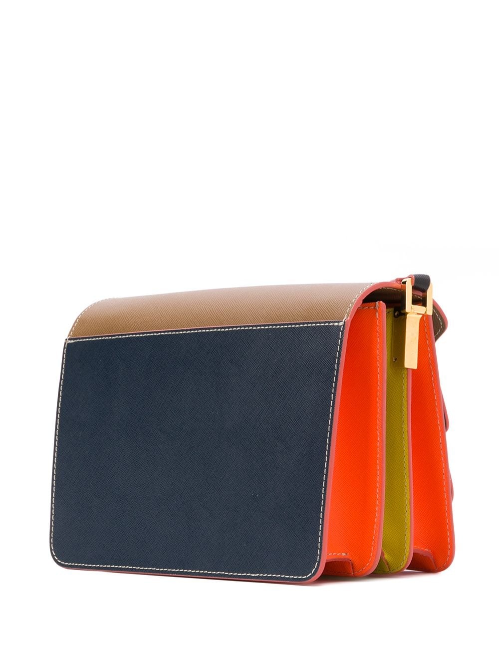 colour-block Trunk shoulder bag - 3