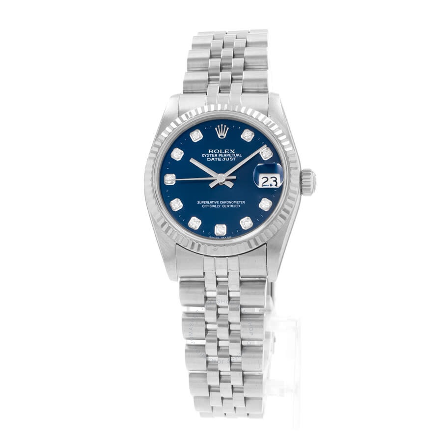 Pre-owned Rolex Datejust Automatic Diamond Blue Dial Men's Watch 68274 BLDJ - 3