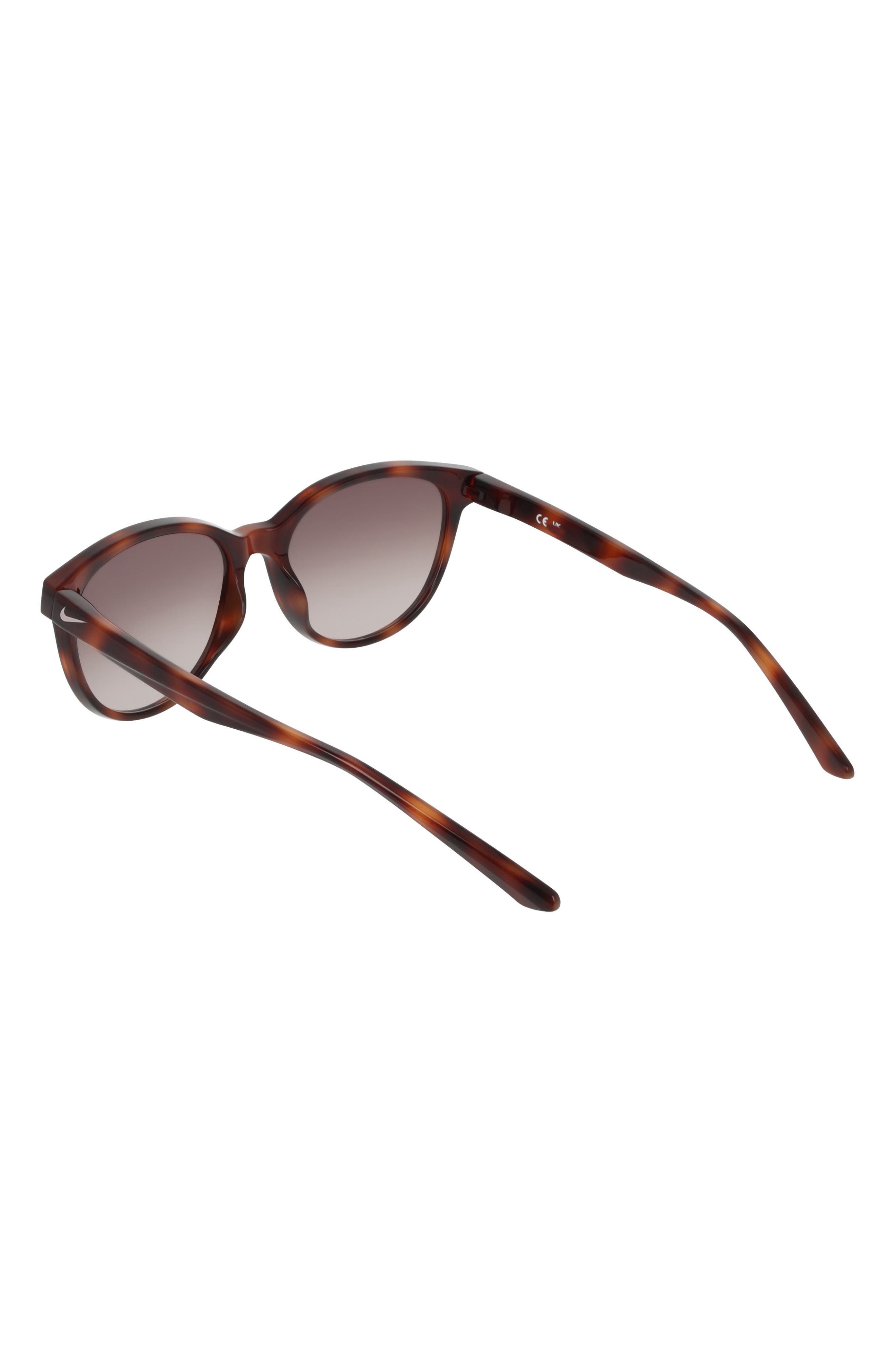 Nike Vital Trend 55mm Gradient Round Sunglasses in Tortoise /Brown Gradient at Nordstrom - 4