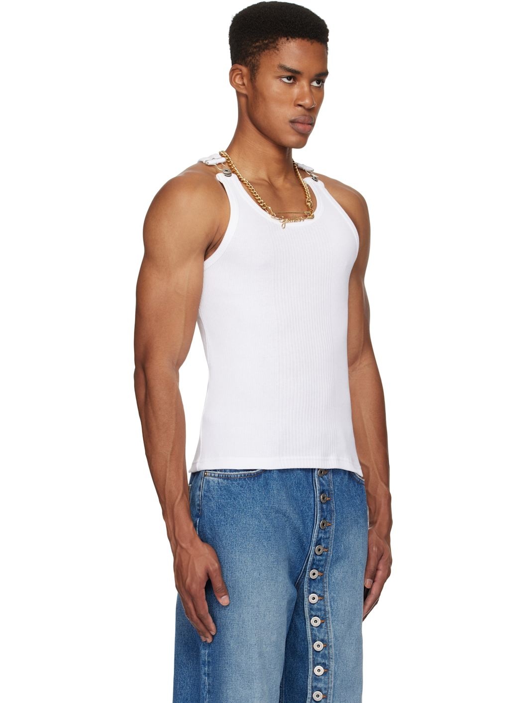 White 'The Straps' Tank Top - 2