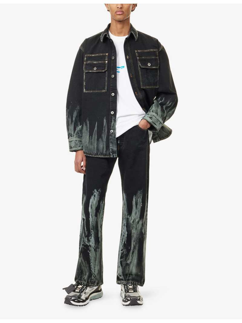 Off-White Acid Mint Straight-Leg Denim Jeans outlook
