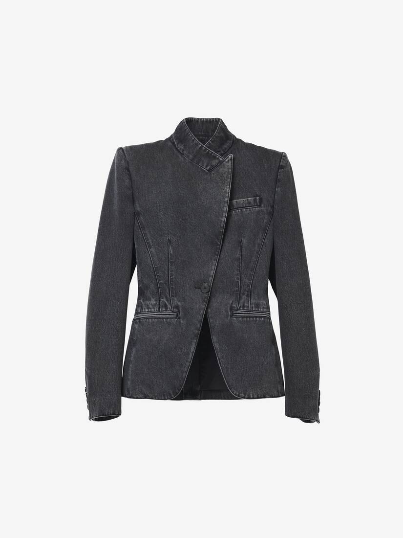 Twisted Spliced Denim Jacket - 2