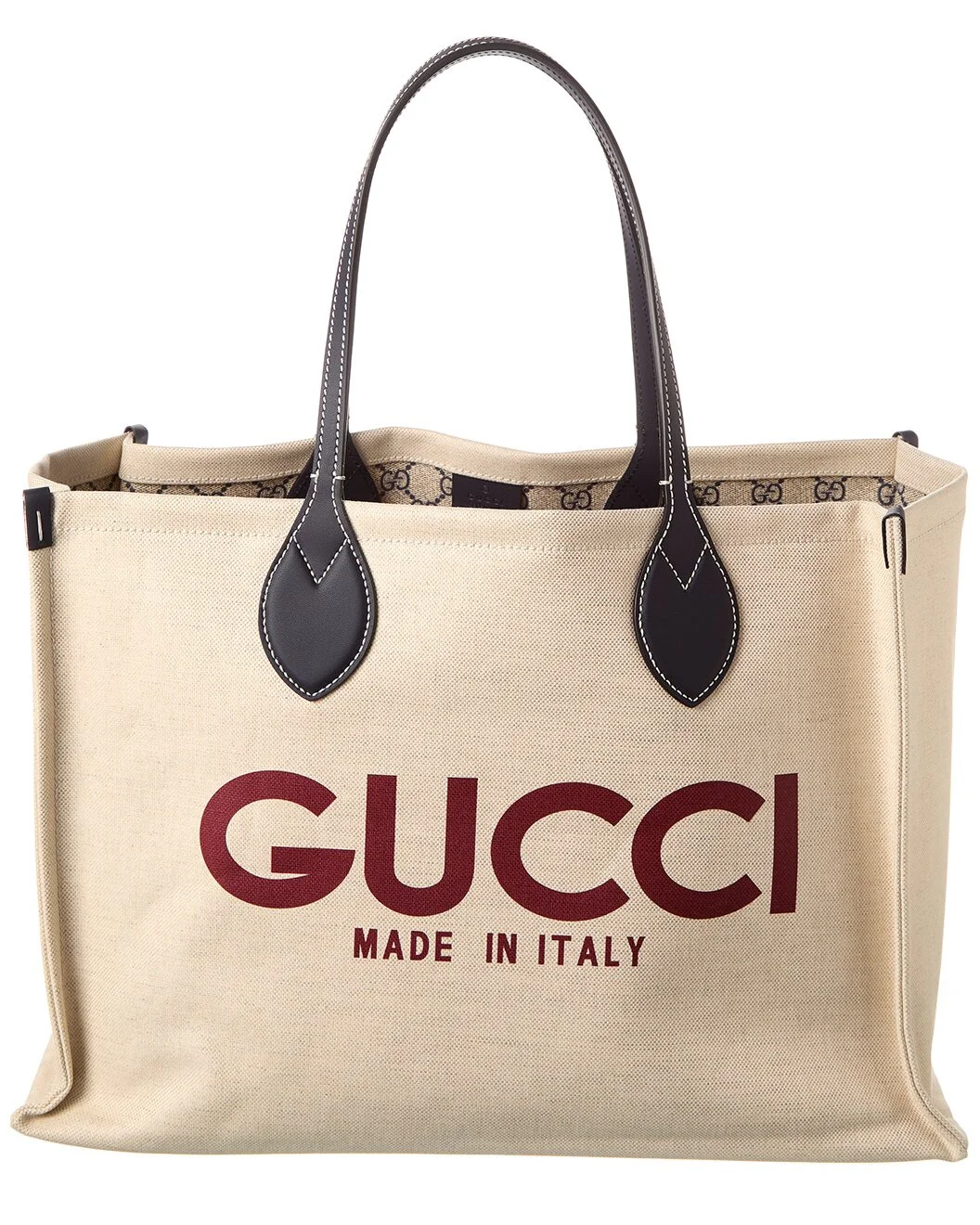 Gucci Medium Canvas & Leather Tote - 1