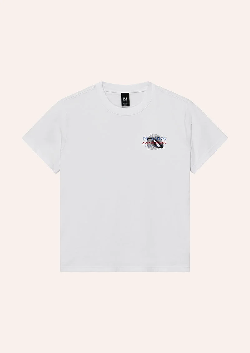 SNAP RELAXED FIT TEE IN WHITE - 1