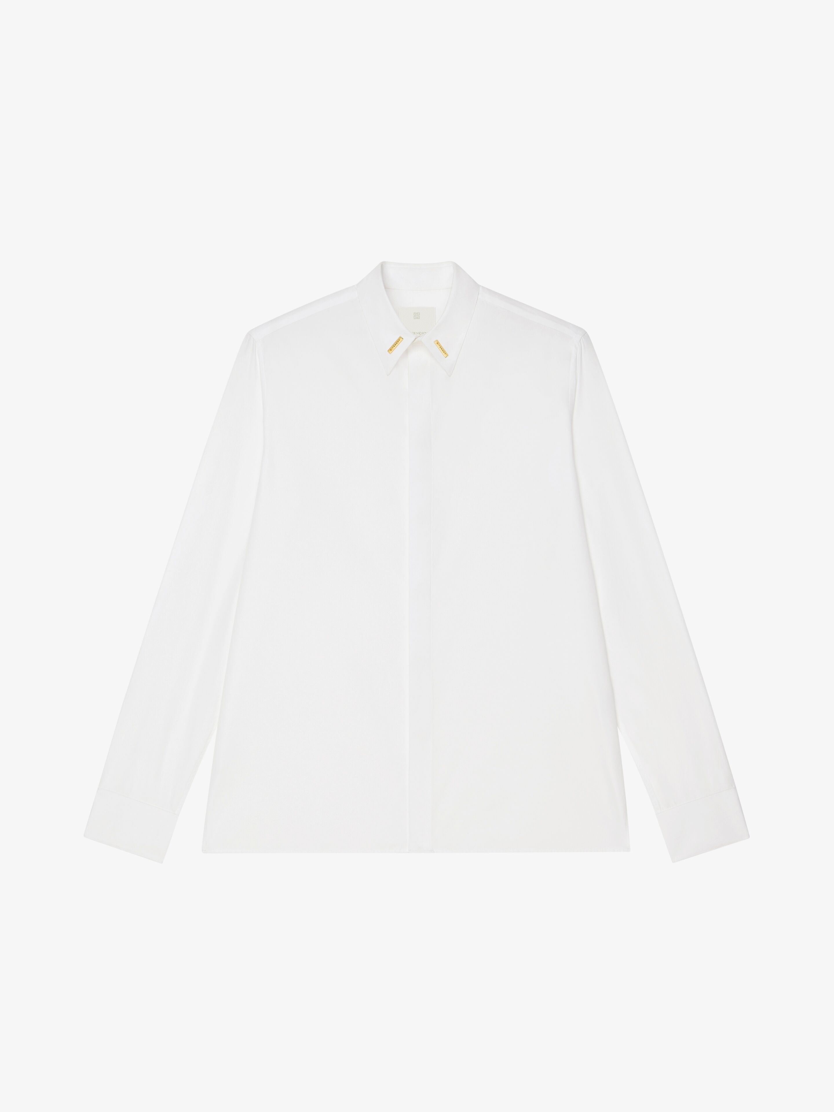 SHIRT IN POPLIN WITH COLLAR DETAILS - 1