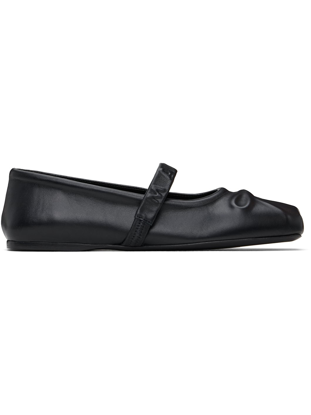 Black Mary Jane Ballerina Flats - 1