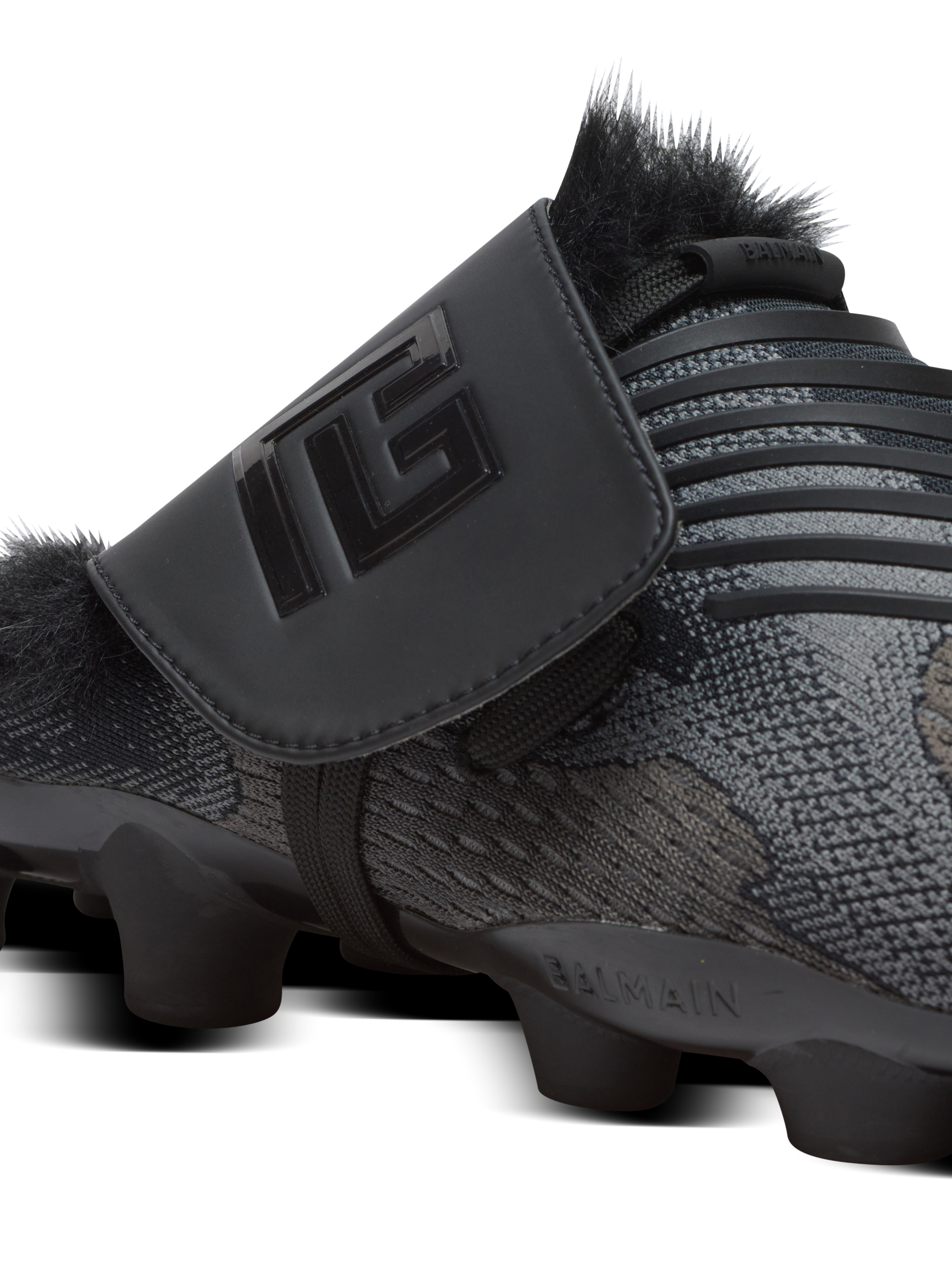 Half Time faux fur-lined mules with technical fabrics - 8