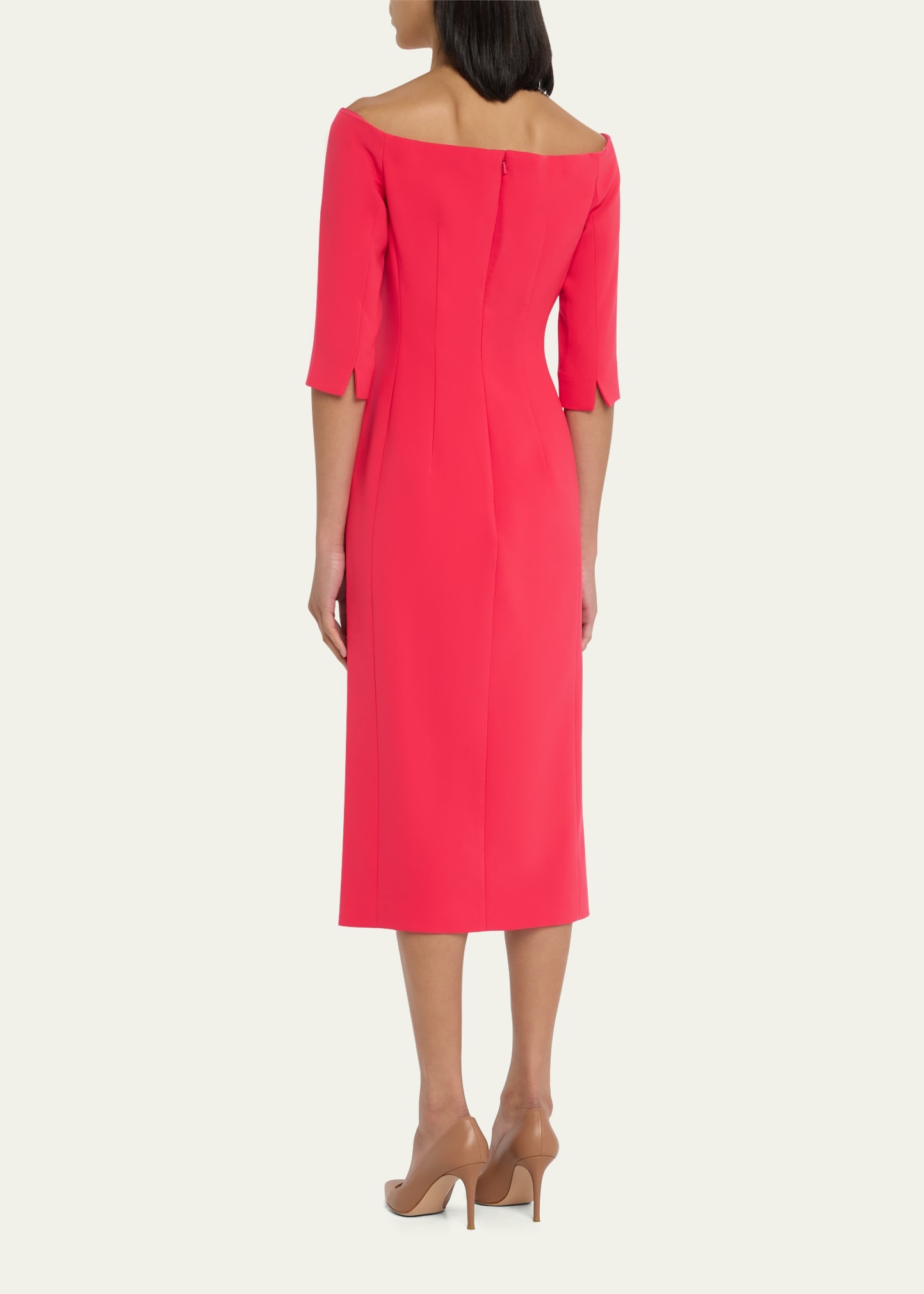 Off-Shoulder Midi Dress - 3
