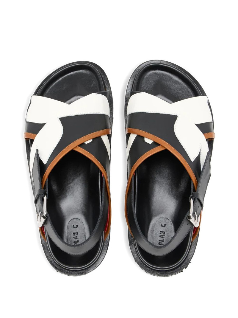 Plan C criss cross-strap sandals outlook