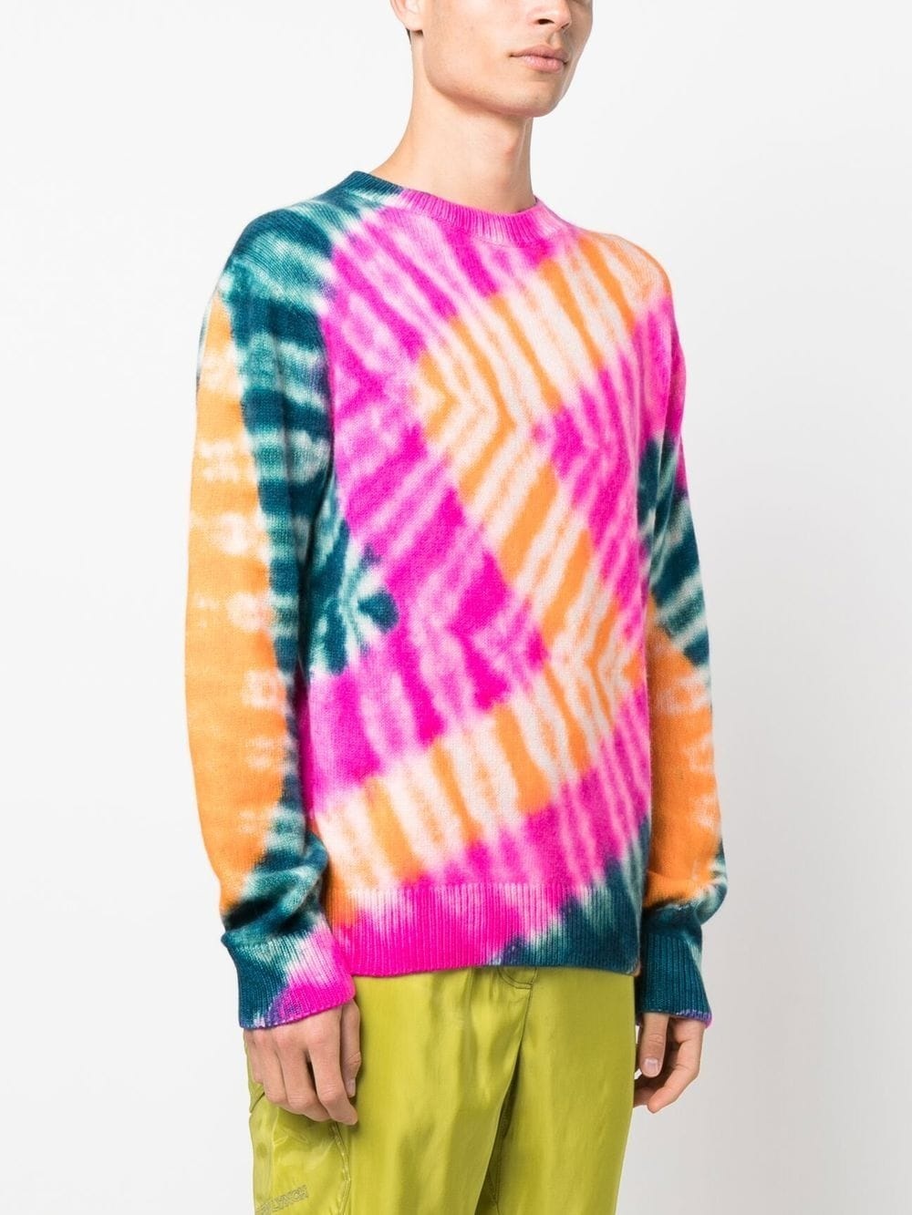 tie dye-pattern cashmere jumper - 3