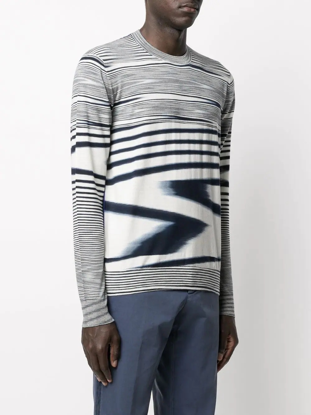 stripe-print wool jumper - 3