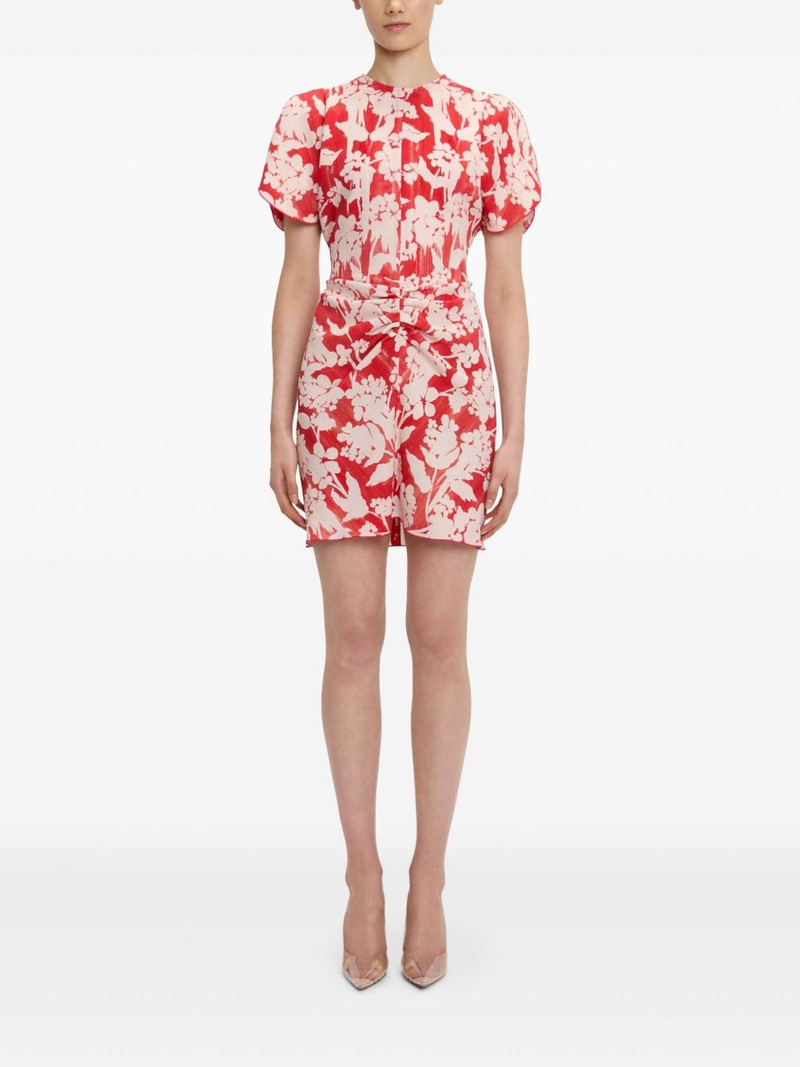 floral-print gathered mini dress 1