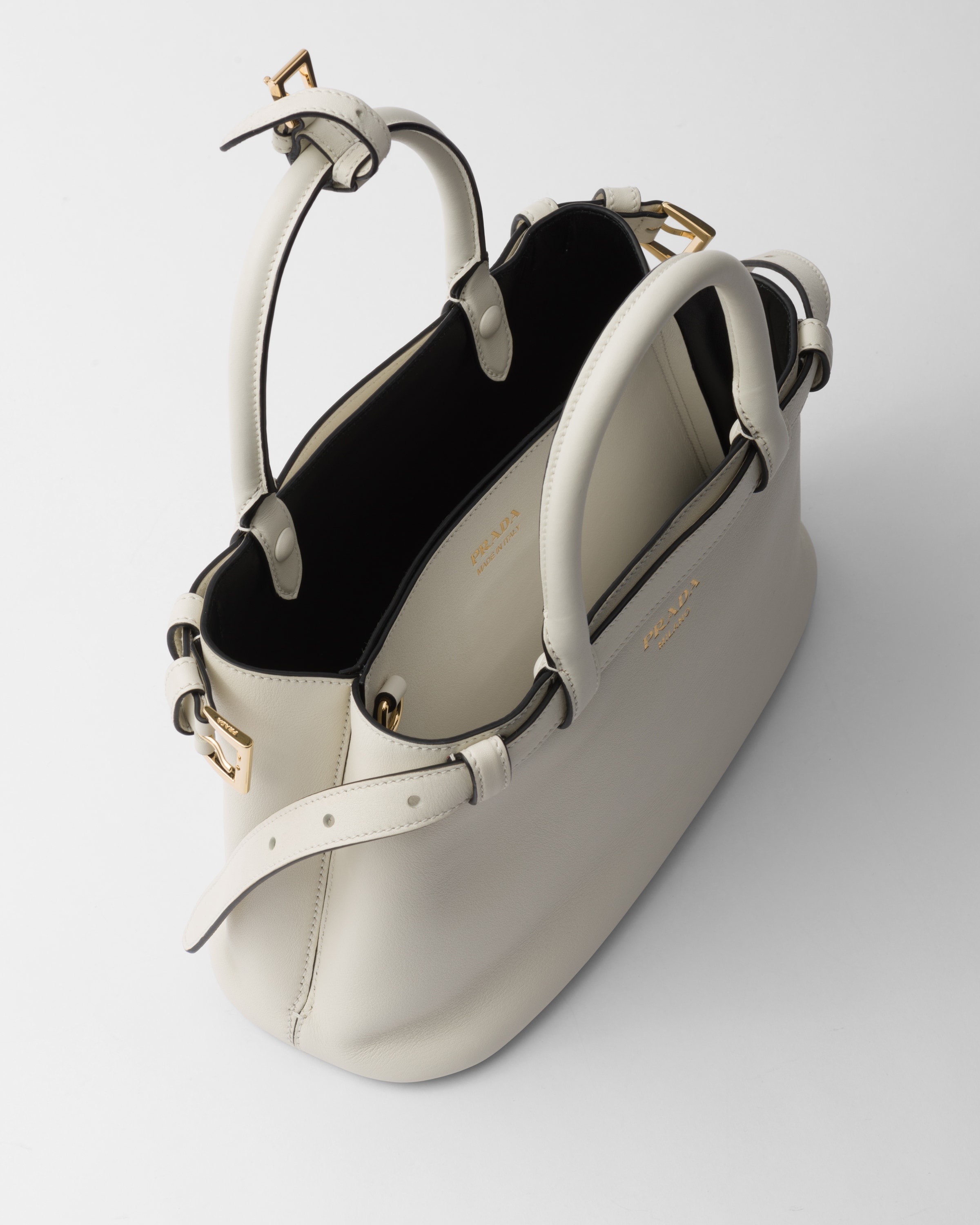Prada Buckle small leather handbag with double belt - 5