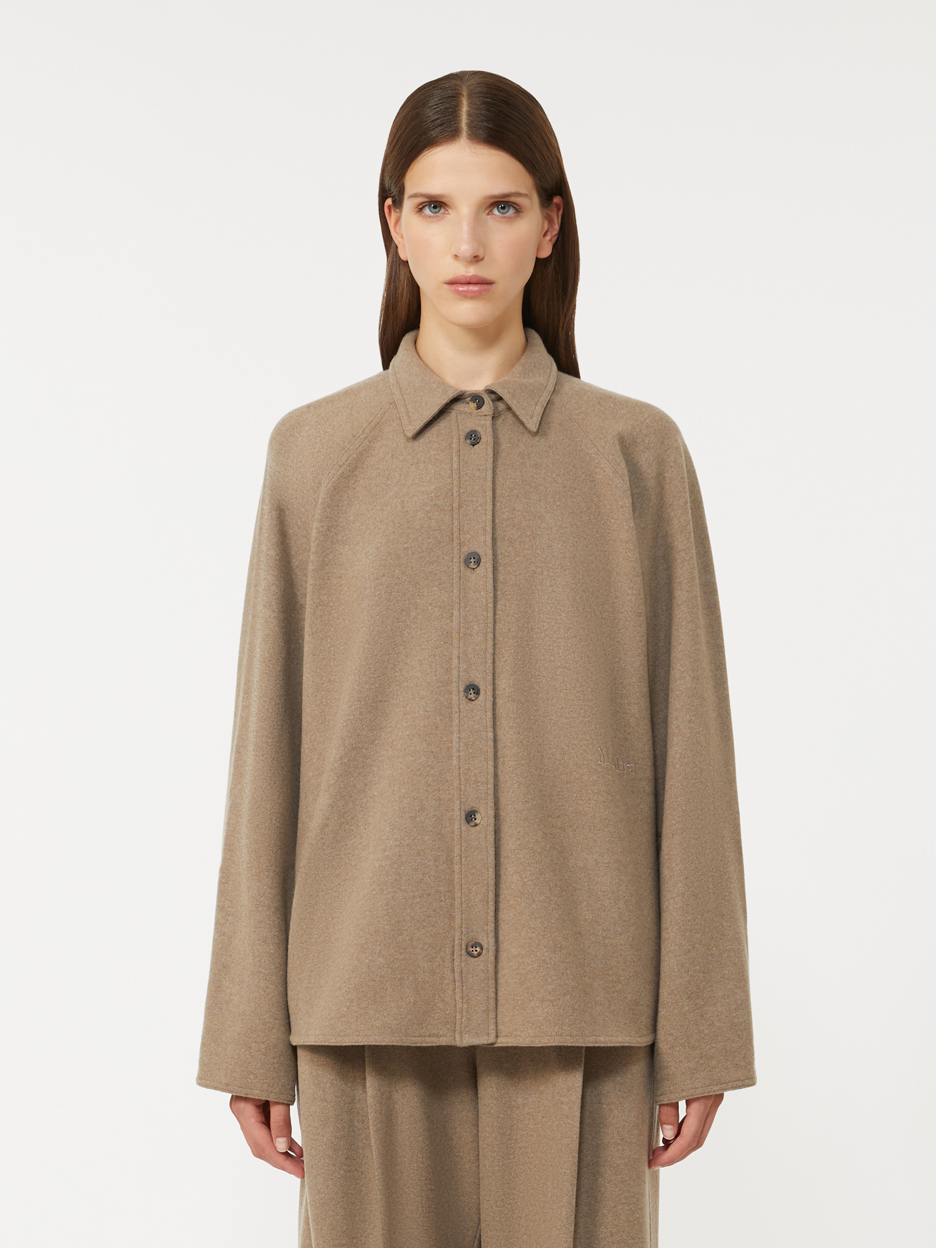 CECI Stretch cashmere flannel overshirt - 3
