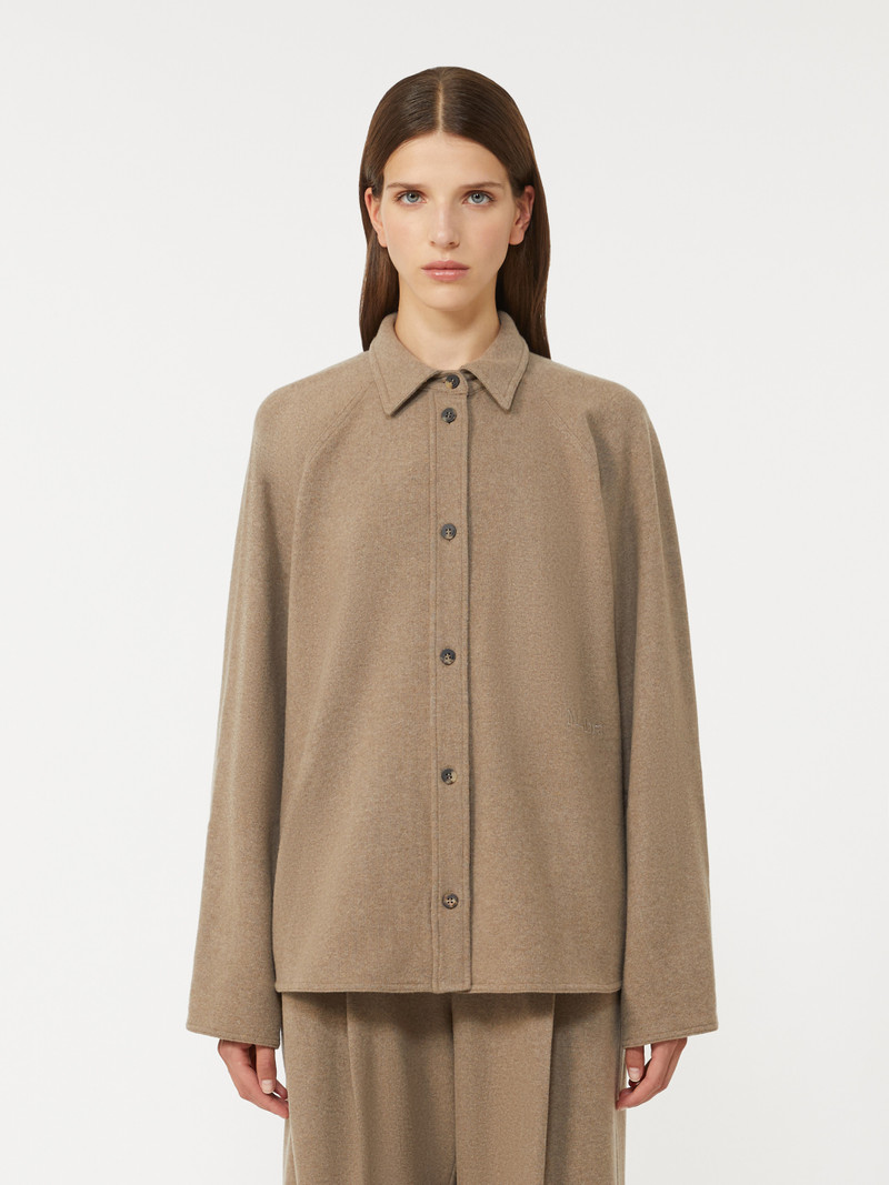 CECI Stretch cashmere flannel overshirt 3