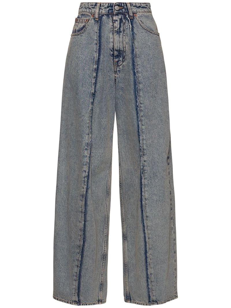 【送料&関税込】MM6 Maison Margiela Contrast Insert Jeans MM6 Maison Margiela layered-effect straight-leg Jeans