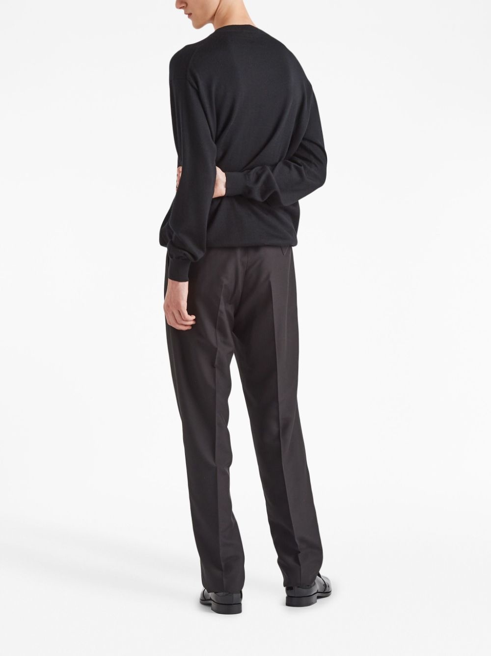 intarsia-logo cashmere jumper - 3