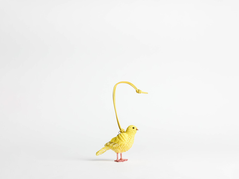 HAND-CROCHETED CANARY CHARM 1
