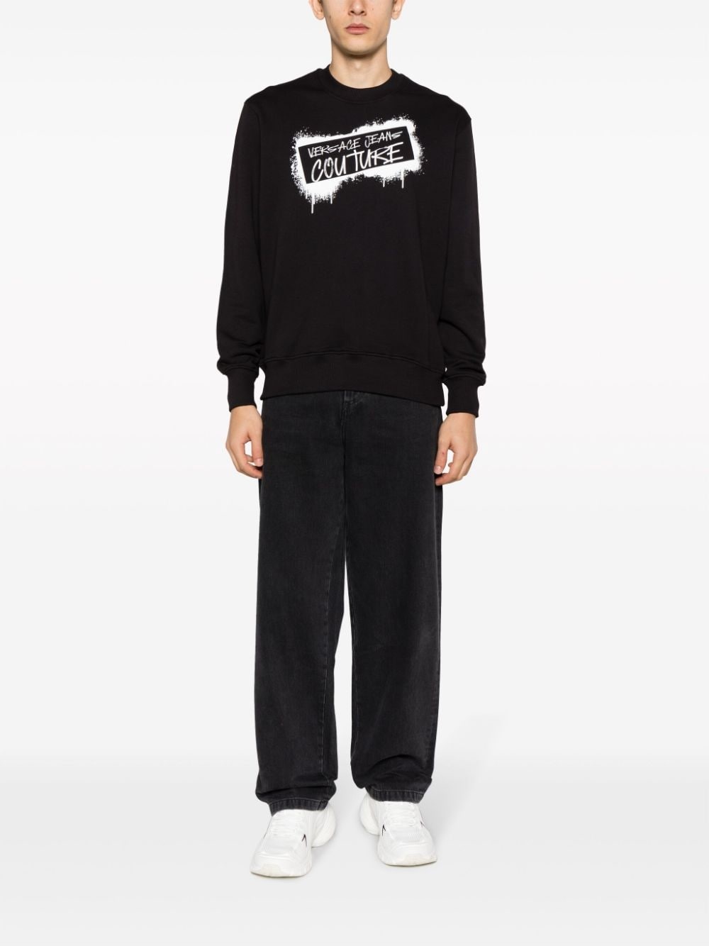 logo-print cotton sweatshirt - 2
