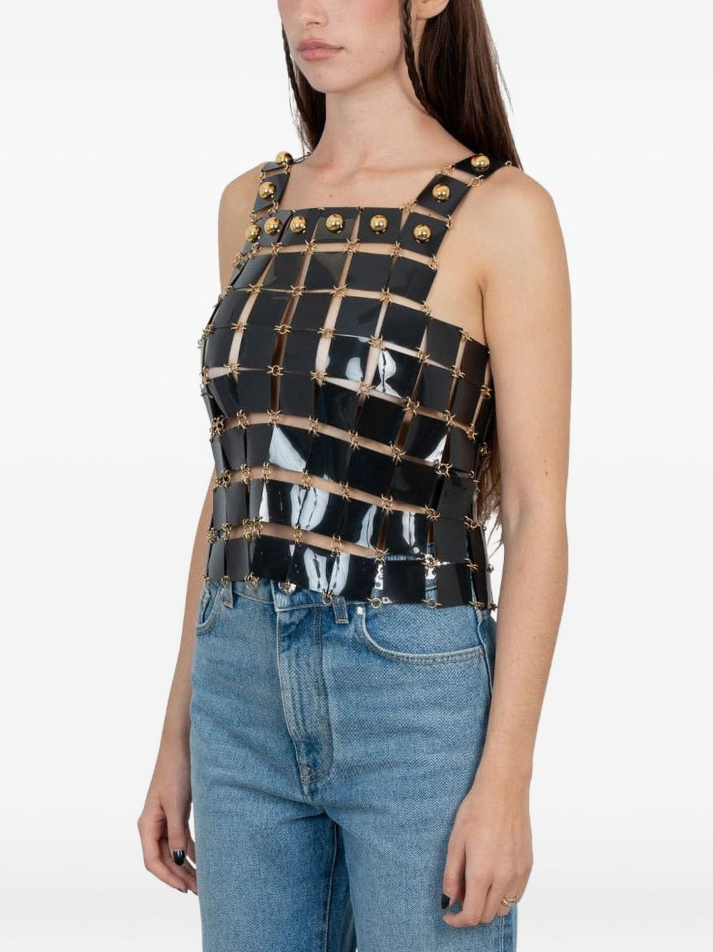 square-panelled top - 2