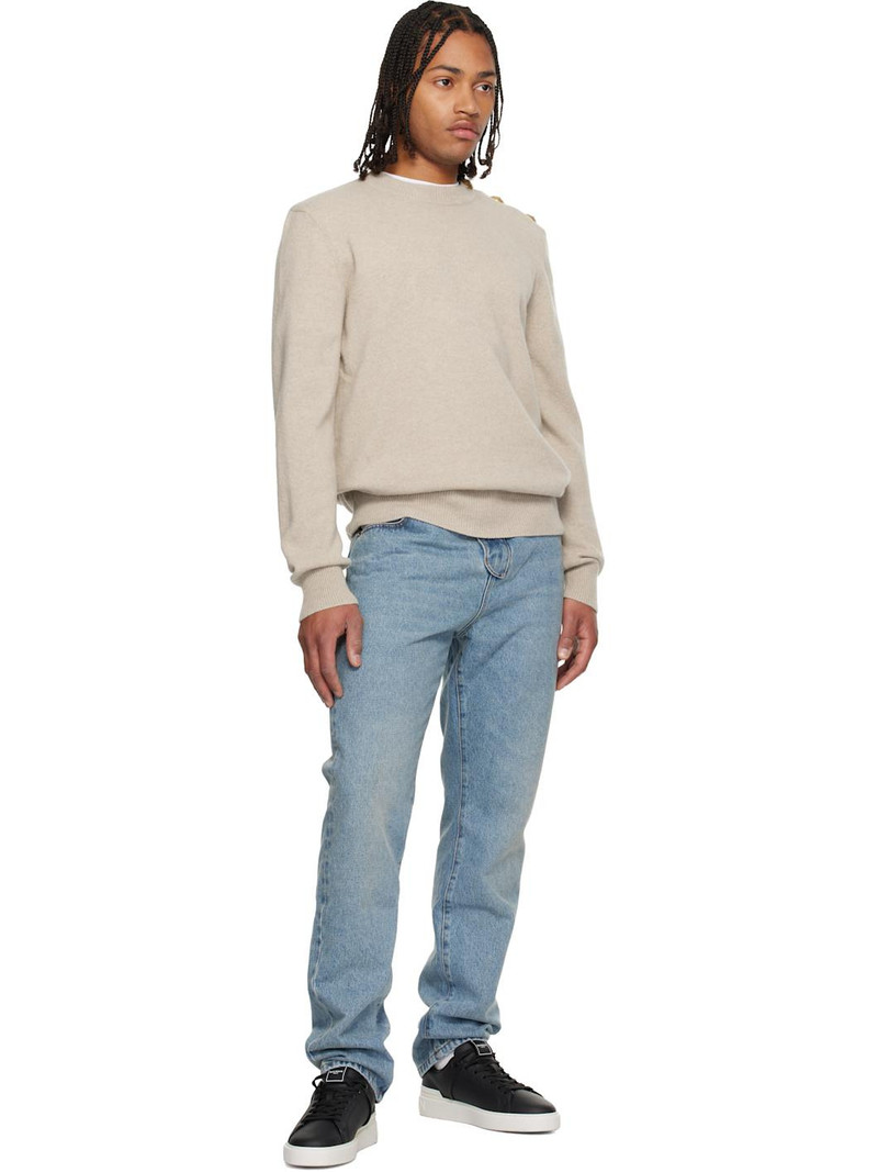 Balmain Beige Eco-Cashmere Sweater outlook