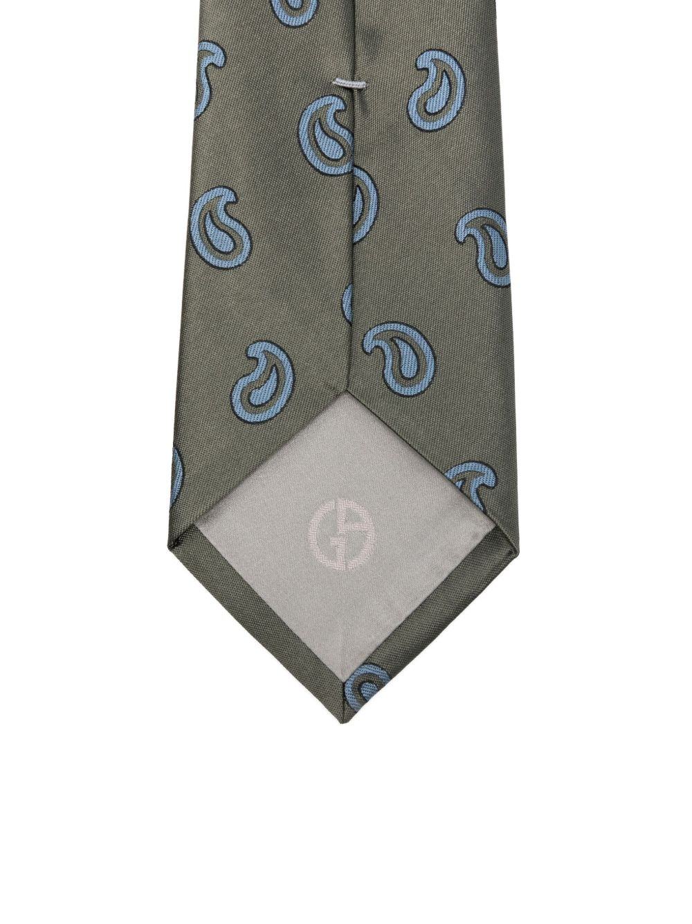 paisley-print silk tie - 2