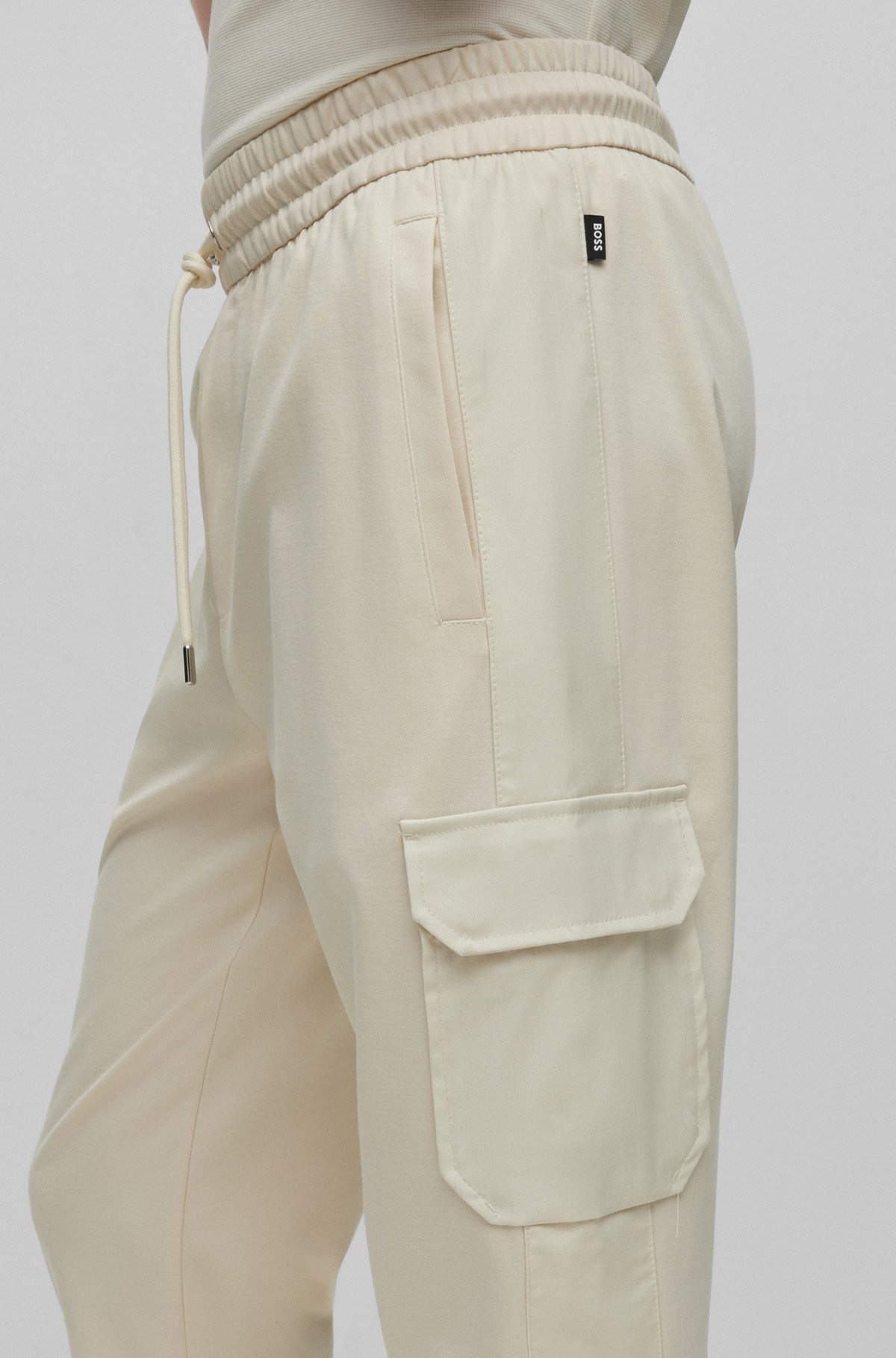 MERCERIZED-COTTON TRACKSUIT BOTTOMS WITH INSERT DETAILS - 3