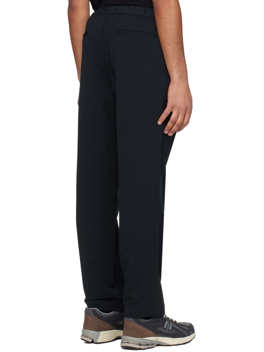 Black Wide Easy Trousers - 3