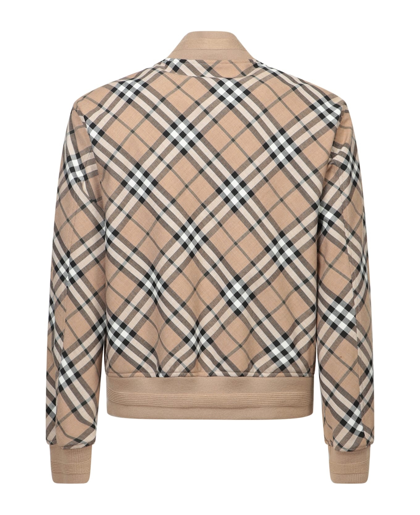 Vintage Check Zip-up Bomber Jacket - 2