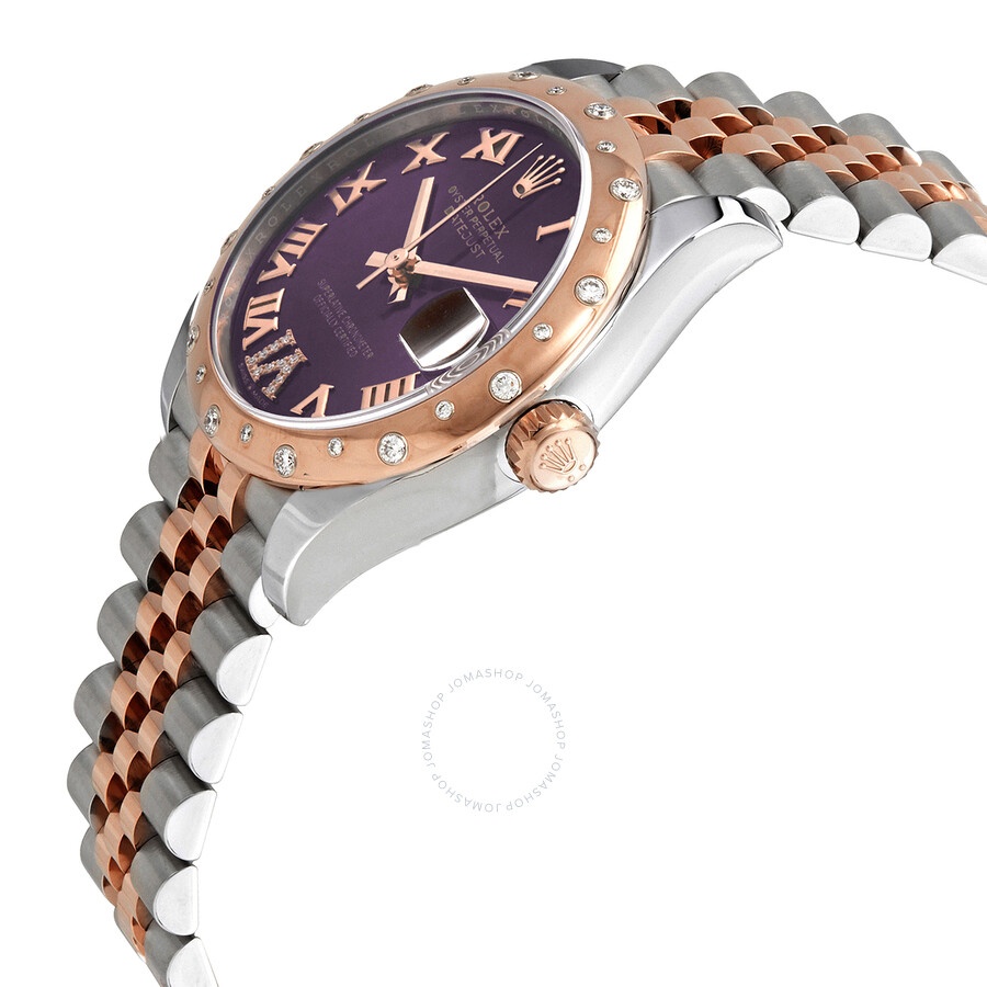 Rolex Datejust 31 Aubergine Dial Ladies Steel and 18kt Everose Gold Jubilee Watch 278341AURDJ - 2