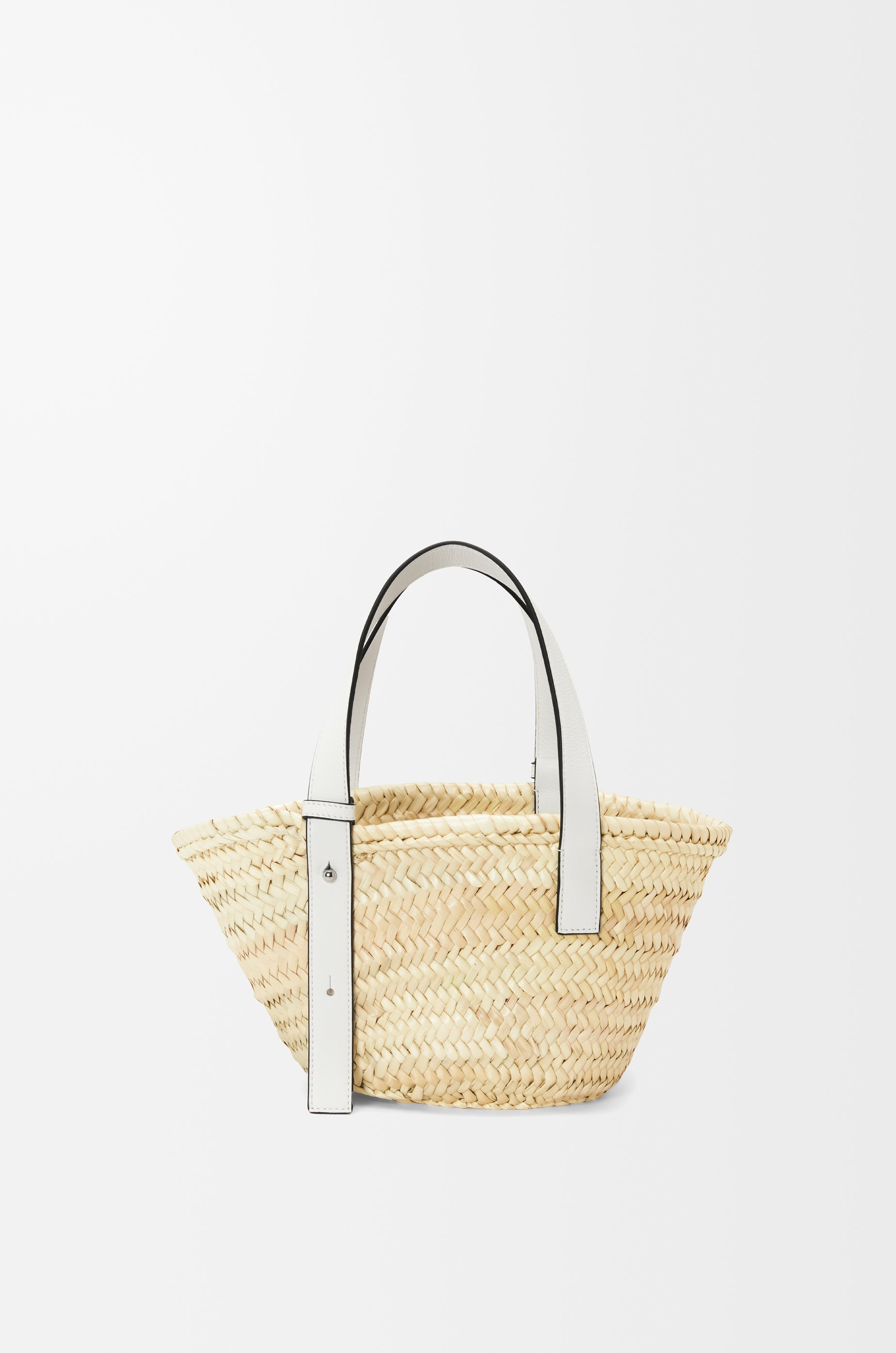 Small Basket bag in palm leaf and calfskin - 4
