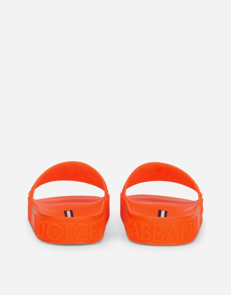 Fluorescent rubber beachwear sliders with D&G logo - 3