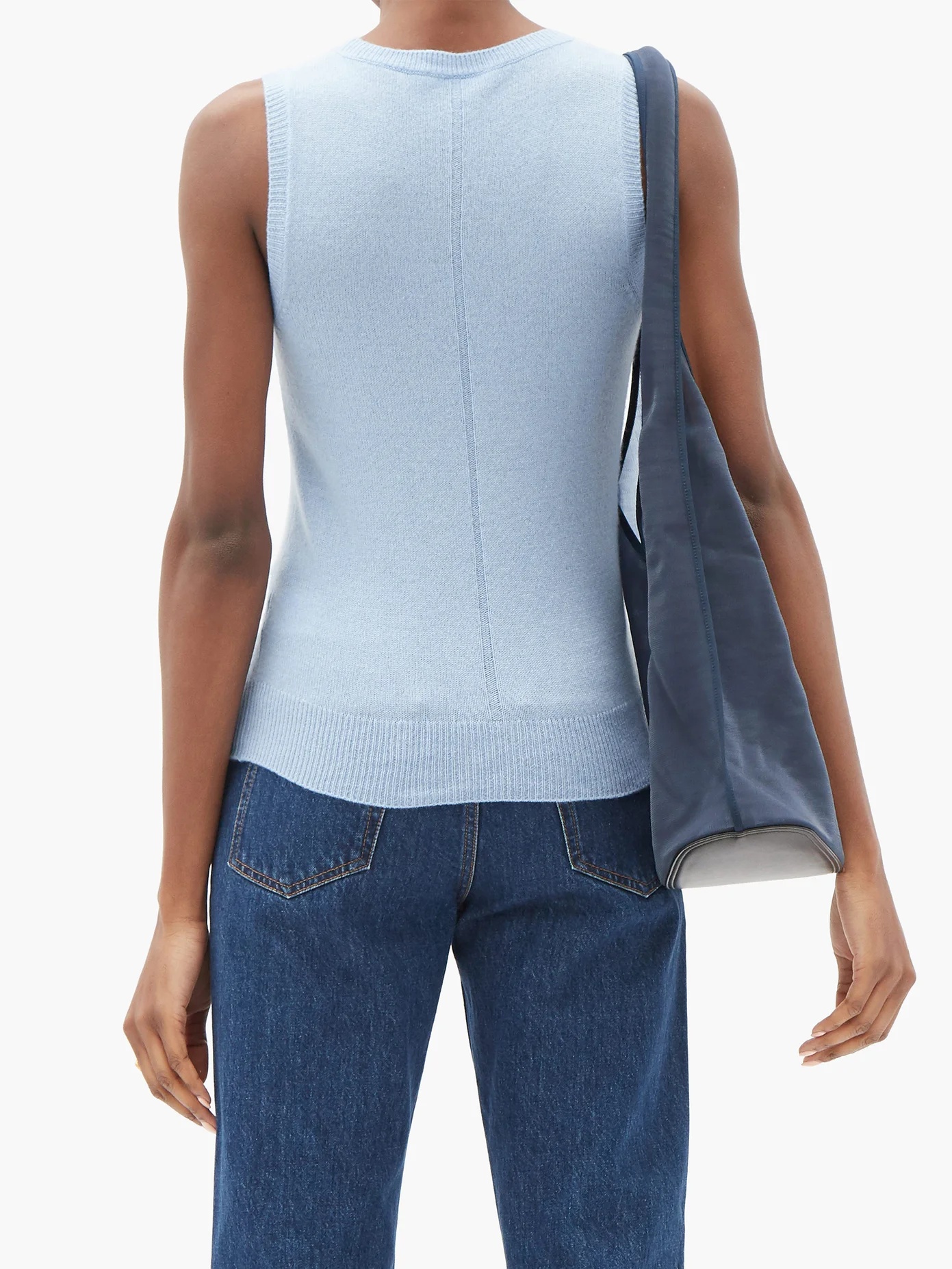 Amalia scoop-neck cashmere tank top - 5