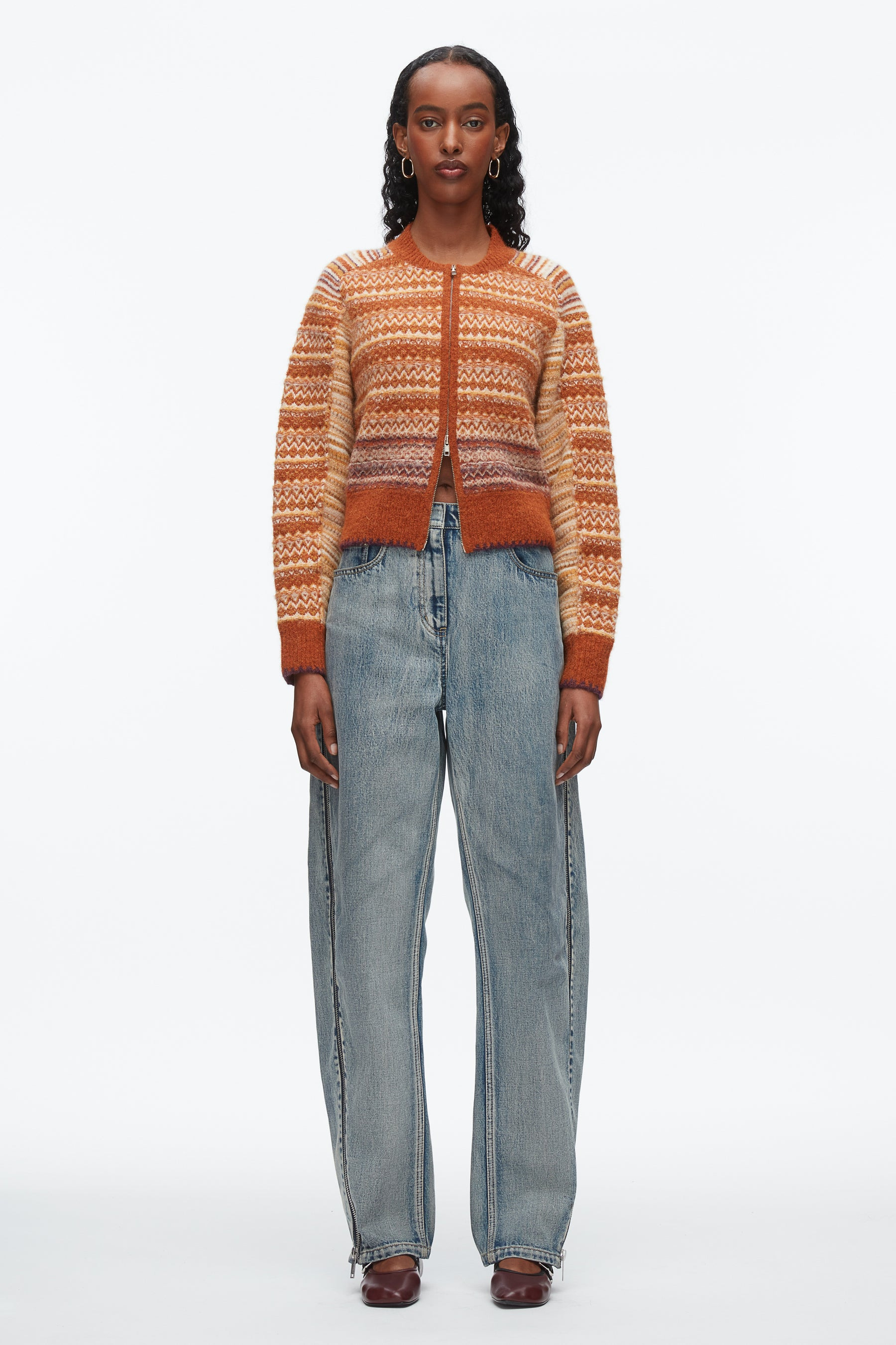 Fair Isle Zip Cardigan - 2
