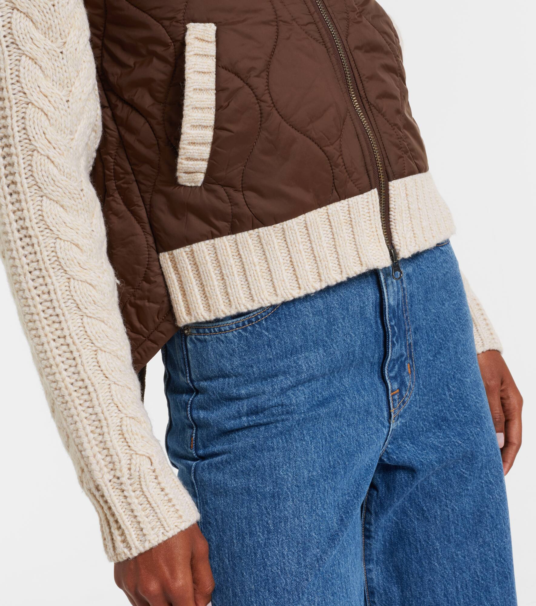 Patra quilted wool-trimmed jacket - 5
