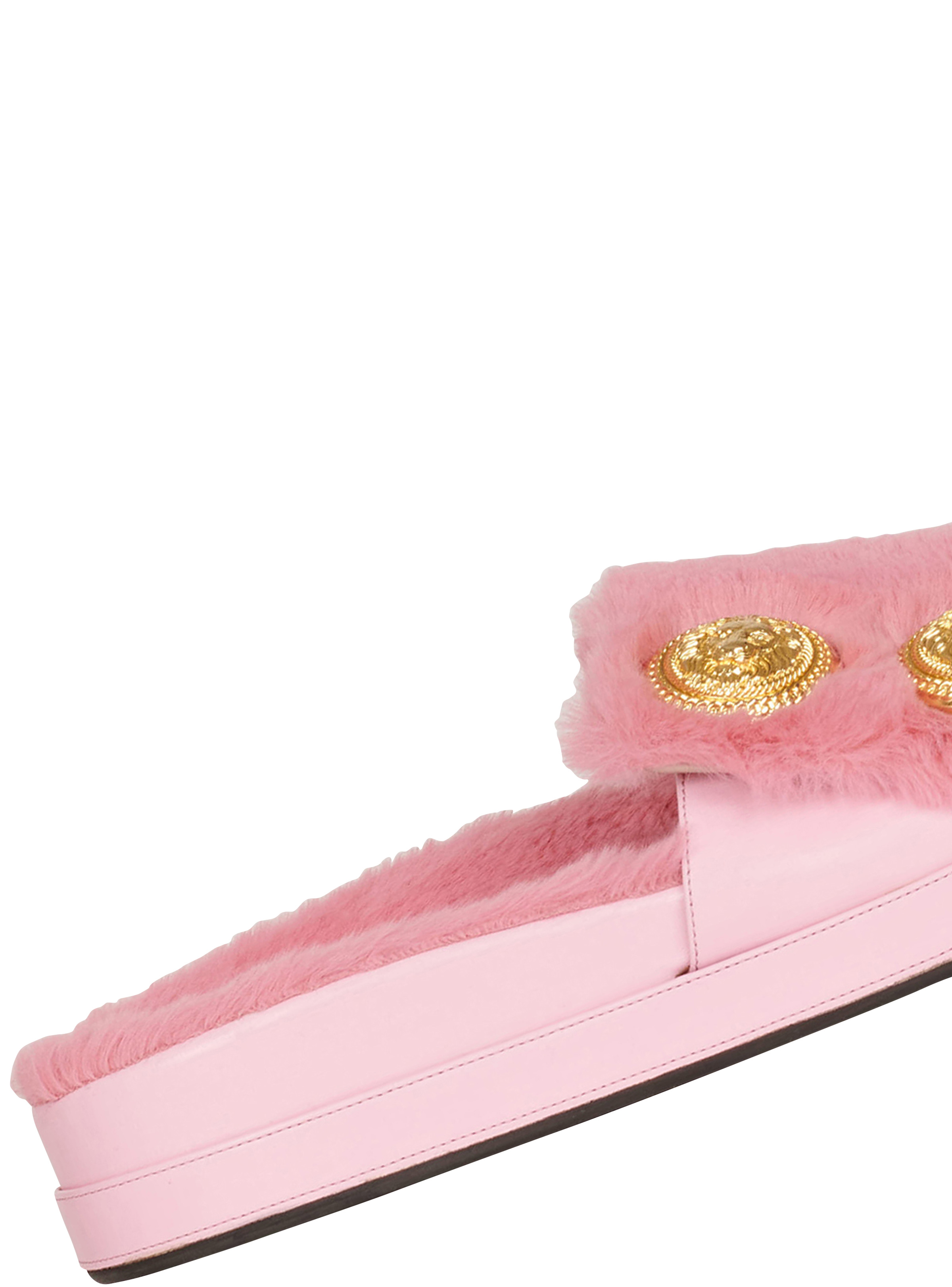 Faux fur Tam flat mules - 6